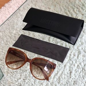 New Moschino MO779S02 Brown Quilted Sunglasses
